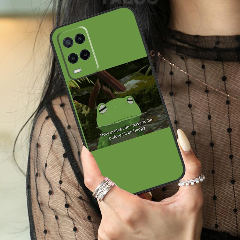 Green Aesthetic Case For Oppo A80 A60 A40 A17 A57 A77 A74 A54 A94 A78 A98 A18 A38 A58 A96 A76 A16 A15 A5 Pro