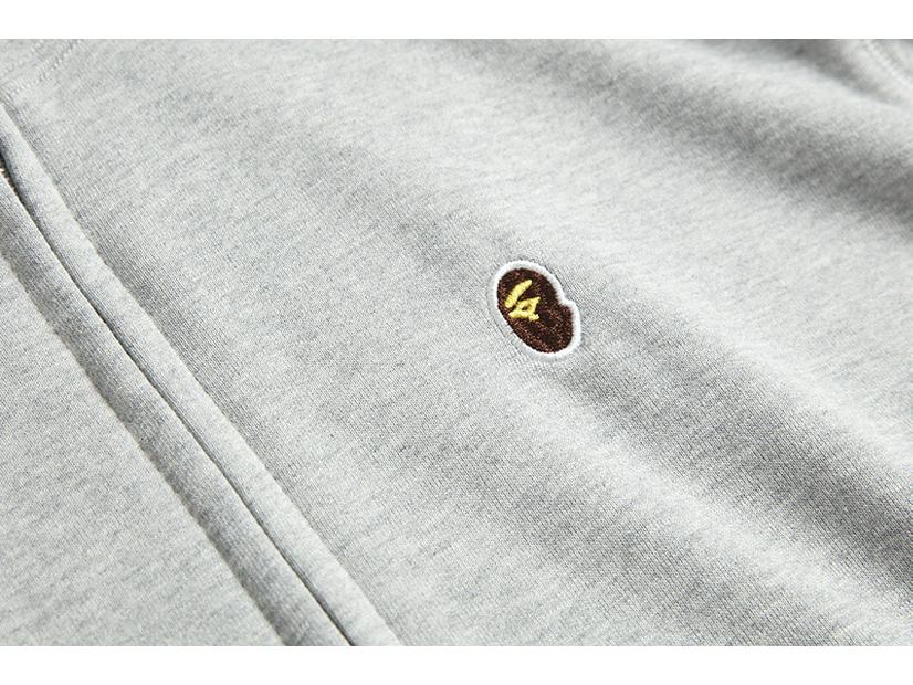 BAPE Unisex Bawełniana Bluza Rozpinana z Klasycznym Haftowanym Logo Małpy
