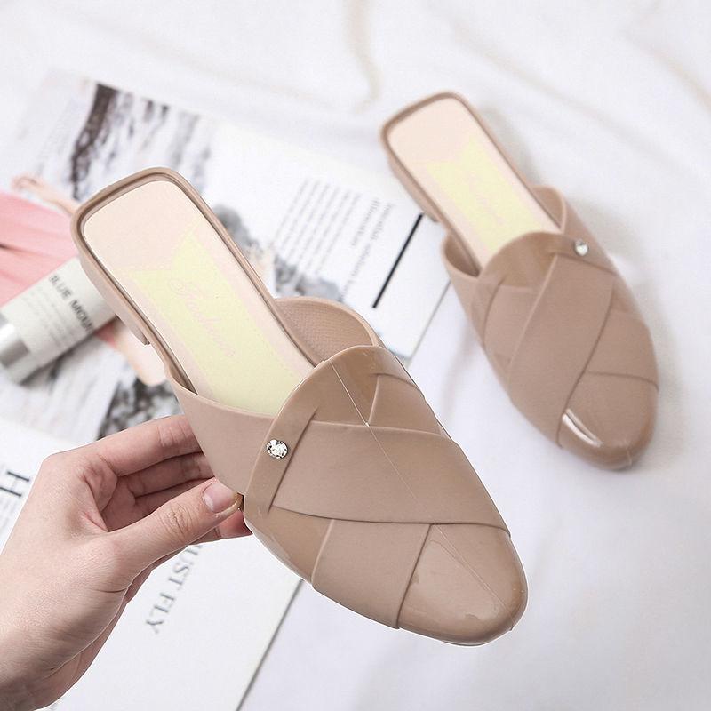 The New Slope Heel Women Slippers Soft Bottom Net Red Summer Slippers Kitchen Work Women Slides Waterproof Students