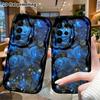 Phone Case: 2D Flat Samsung Galaxy A34 A35 M05 M06 S20 S22 S21 FE Plus 5G Protective Case, Glowing Blue Rose, Christmas and Halloween Gift