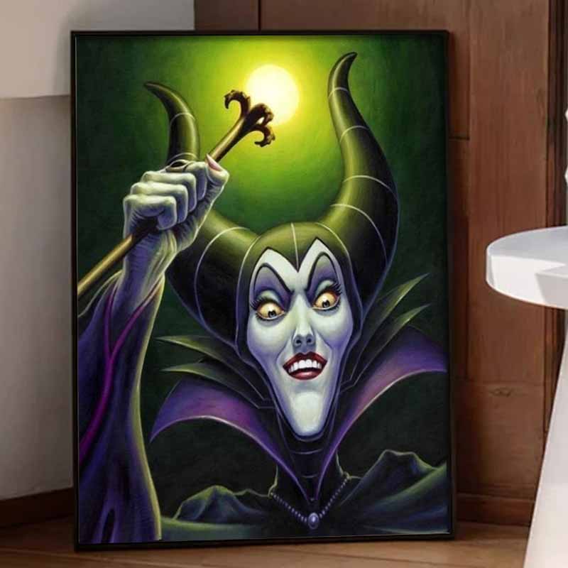 Disney Diamond Painting 5D Handmade DIY Maleficent Diamond Stickers Home Room Decorations Gifts