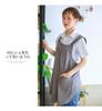 Küchenschürze für Damen im koreanischen Stil, Retro, pastoral, mit Doppelträgern