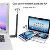2 in 1 USB Bluetooth 5.4 Adapter 900Mbps Bluetooth Dongle Dual Band 2.4G&5GHz Wireless Network Card WiFi Receiver For Win10/11