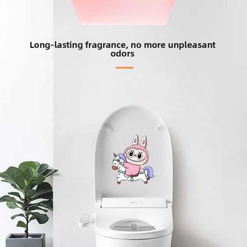 Deodorizační a vonná plstěná samolepka na toaletu, kreslená látková samolepicí plstěná samolepka pohlcující pachy