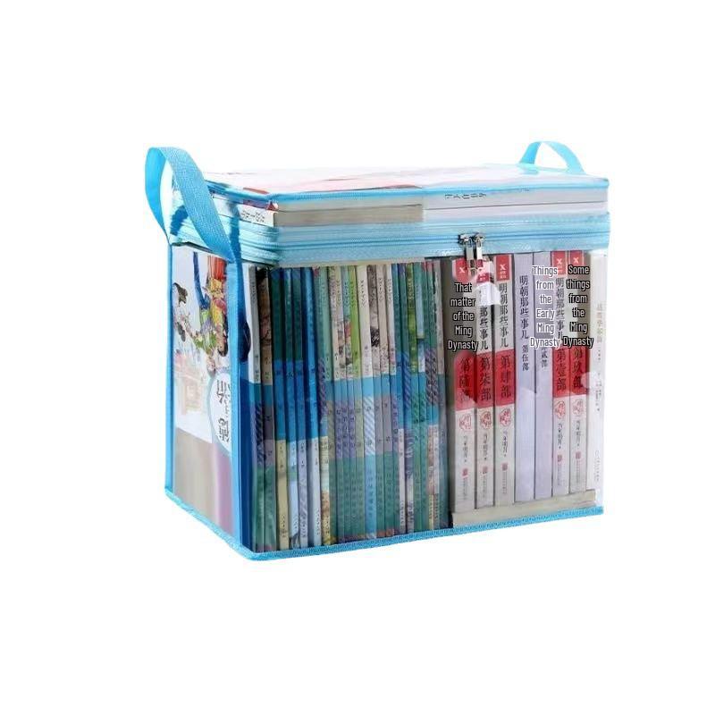 Clear Dustproof Book Storage Bag - Large Capacity Organizer for Students