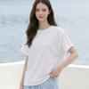 Karra ShorT Sleeve PinTuck Sleeve T shirT A6m0751