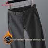 MONTAGUT Men's Fleece-Lined Business Casual Trousers