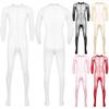 Helkroppsstrømper i gjennomsiktig netting for menn Strømpebukser med elastiske fottights Leggings Bodysuit