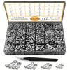 710pcs Stainless Steel Nuts & Bolts Kit with Flat Washers, Phillips Pan Head, #4 To #10 Sizes In Durable Storage Case