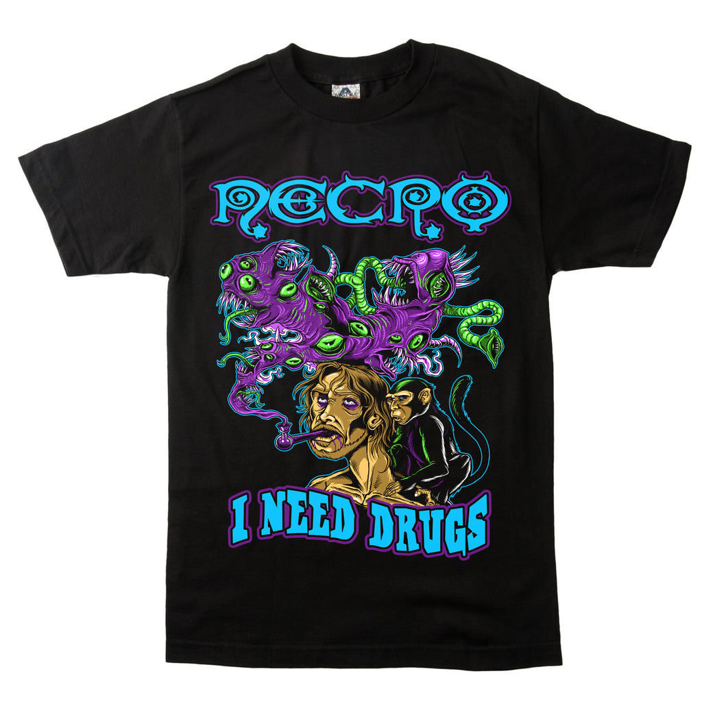 Retro Necro Band Graphic Cotton T-shirt Unisex Summer Short Sleeve Fashion Brand Tee Luxury Casual Vintage Retro Top