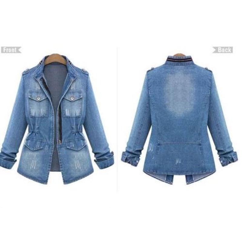 Premium Quality Plus Size Casual Women's Denim Jacket With Classic Timeless Design
