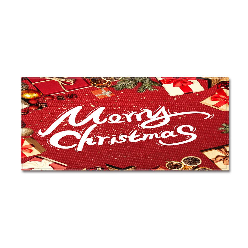 Christmas Household Bathroom Absorbent Non-Slip Mat Living Room Kitchen Sand Carpet Doormat Long Floor Mat