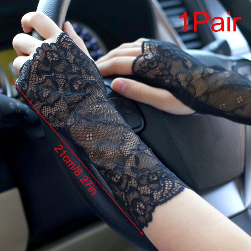 1 Paar Sonnenschutzärmel Tanzperformance Kurzer Handgelenkschutz Sommerabdeckung Narben Mode Fahrhandschuhe Freiliegende Finger