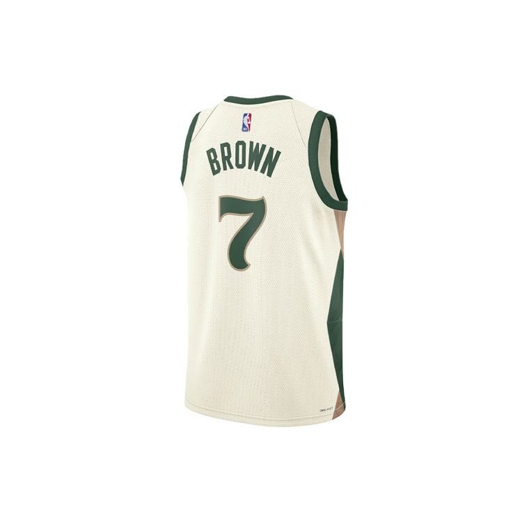 Nike Dri-Fit NBA Color-Block Jersey, Fan Edition 2023/24, Celtics, Brown No. 7 Men Tops Beige DX8488-135