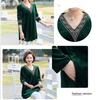 Women's Plus Size Blouse Loose V-Neck Velvet Blouse Spring Autumn Long Sleeve Velvet Pullover Top