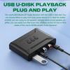 Bluetooth 5.4 Audio Receiver Wireless U Disk RCA 3.5mm AUX USB Stereo Music Adapter with Mic For Car Kit Amplifier Wired Speaker