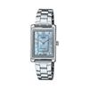 Ladies Standard Analog LTP-1234DS Pearl Dial Japan Movement Wristwatch Blue Slim Lightweight Business Casual Bracelet Ladies