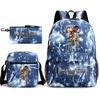 Attack Giant Elementary School Bag Backpack Casual School Bag Three-piece Set