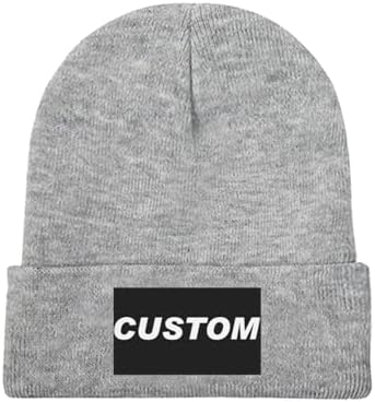 Custom Unisex Beanies with 3D Embroidery Personalized Logo Winter Hats-100% Acrylic Common Fabric