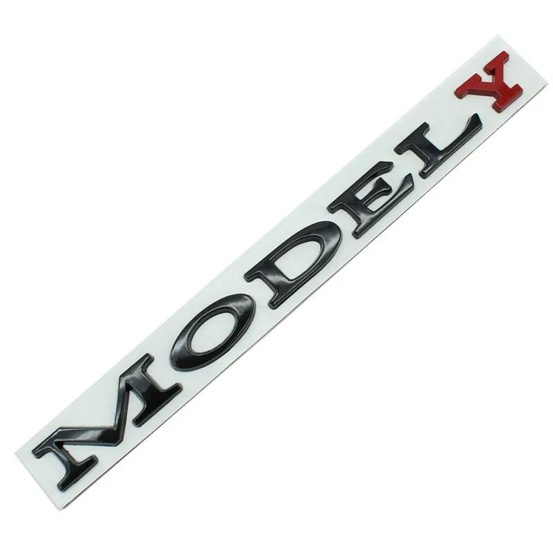 Model Y Logo Sticker for Tesla ModelY Creative Letter Stickers Tail Trunk 3D Zinc Alloy Emblem Badge Styling Car Modification