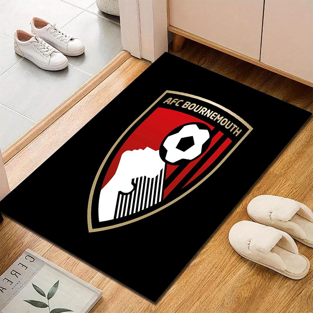 AFC Bournemouth Soccer Crest Design Patterned Carpet, Suitable As a Non Slip Play Mat for the Living Room and Bedroom Sofa