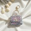 Fashion Sequin Sequin Mini Earphone Case Keychain Leather Pouch Backpack Pendant Hanging Ornament