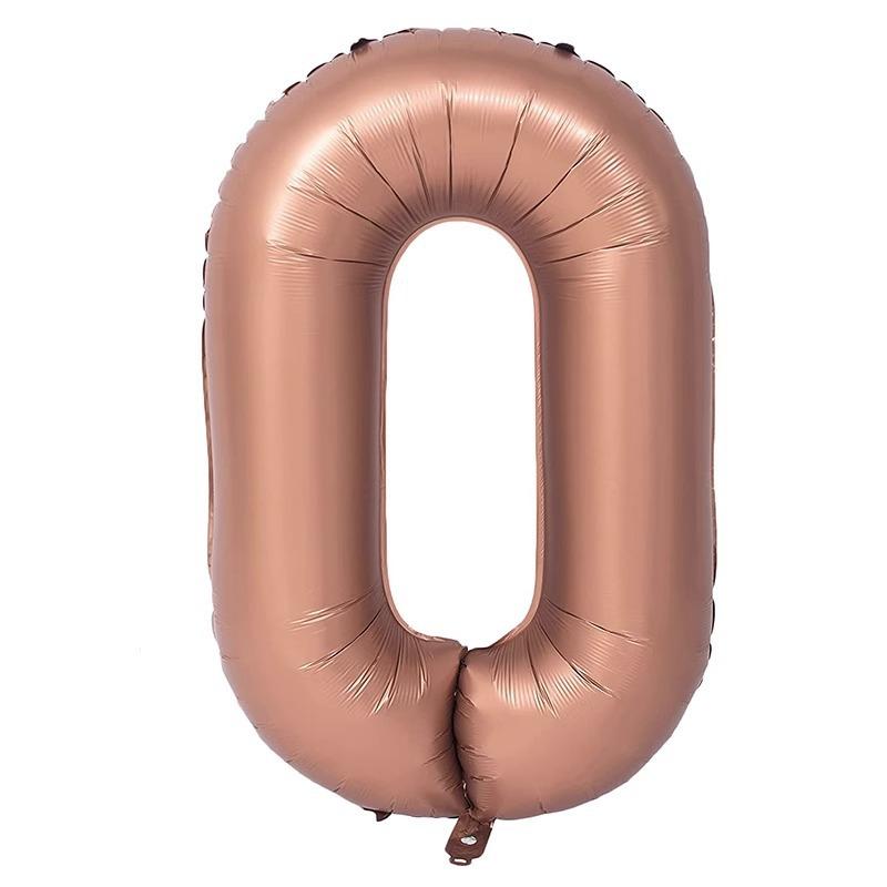 40 Inch Beige Cream Caramel Chocolate Color Retro Number Balloon 123456789 for Baby Shower Birthday Party Wedding Decoration