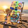 PAW Patrol Print Beach Towel Design, Soft, Lightweight. for Home Bathroom, Spa, Pool, Yoga, Surfing, Camping, Gift for Family, Friend
