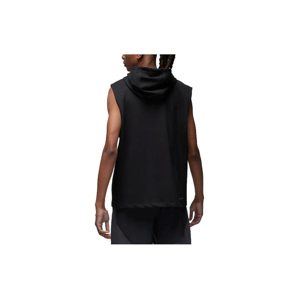 New Jordan Dri-FIT Sport Men's Knitted Sleeveless Hoodie Black DZ0572-010