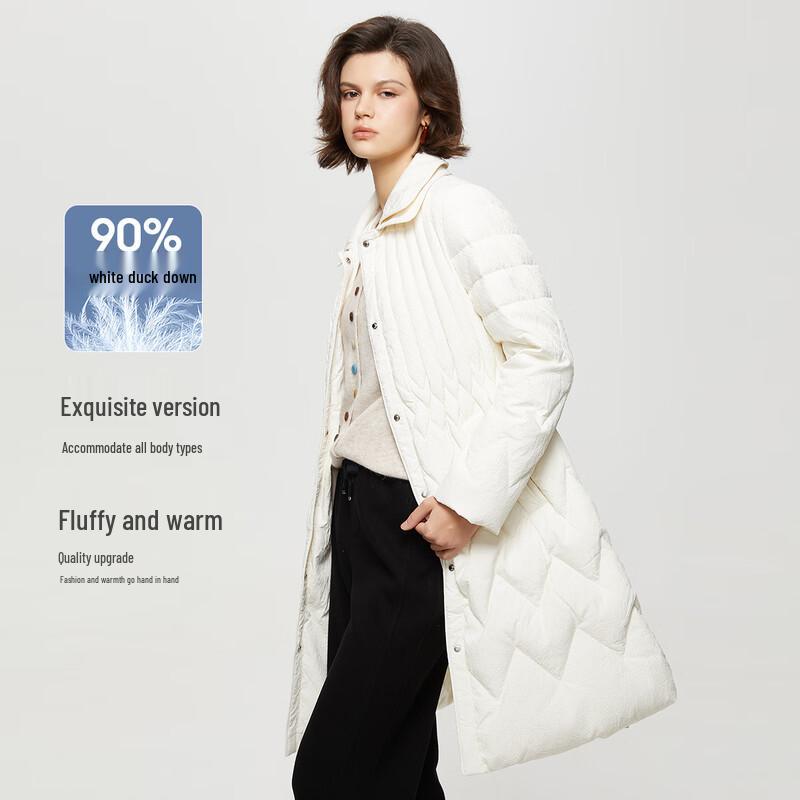 Women's Double-Layer Lapel Mid-Length Down Jacket