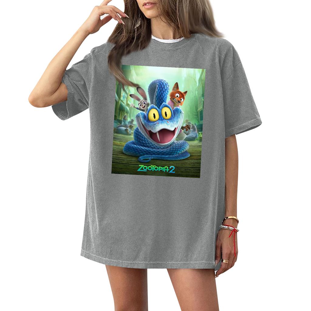 Damen Casual Mode Rundhals Bedrucktes Kurzarm T-Shirt Top