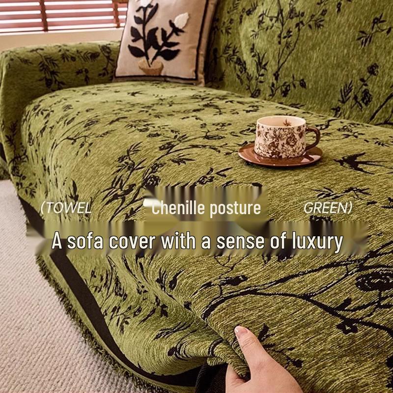 High-End Retro Chenille Sofa Cover 2025 - Anti-Scratch Luxury Cushion