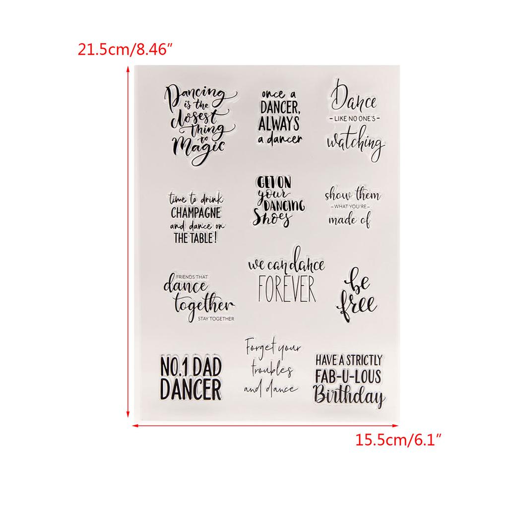 Tanzende Silikonstempel Klare Scrapbooking-Stempel für Weihnachtskartenherstellung DIY Scrapbooking Fotoalbum Einladung