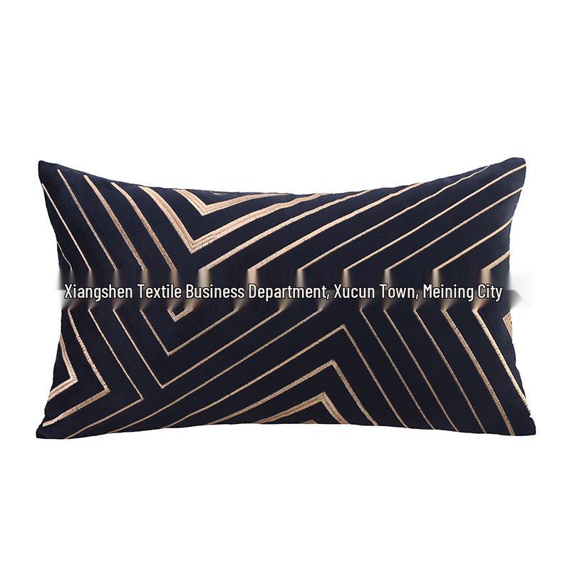 Modern Nordic Geometric Striped Sofa Back Cushion - Light Luxury Style 45*45 cm