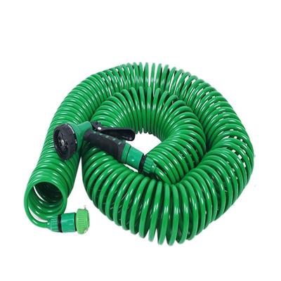 7.5-meter EVA Garden Telescopic Spring Pipe Garden Water Pipe Plastic Multi Functional Car Wash Spray Gun Set Home Use