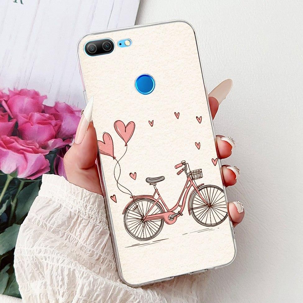 Clear For Honor 9 Lite Case Cute Cat Luxury Fashion Flowers Cool Boys Soft Bumper Cover For Honor 9Lite LLD-L21 Phone Case 5.65"