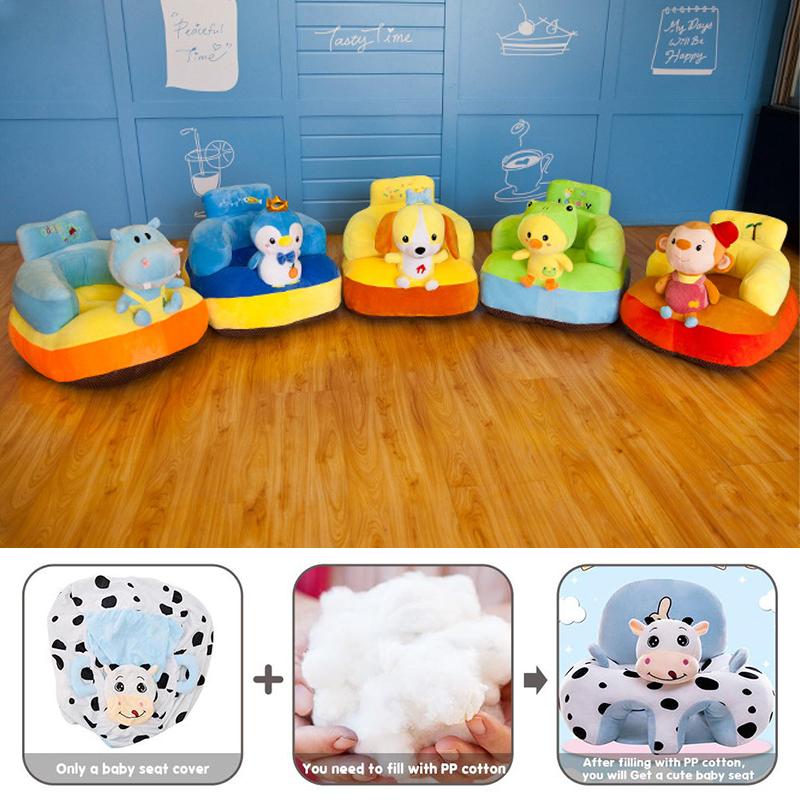 Infant Safety Seat Soft Stuffed Animal Baby Sofa Plush Baby Cushion Feeding Chair Learning To Sit Kids Back Support Plush Toy