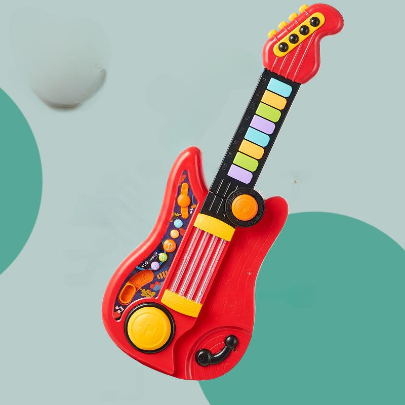 1Pc Children's Electric Music Guitar Toys, Electronic Organ Foldable Creative Bass Musical Instrument