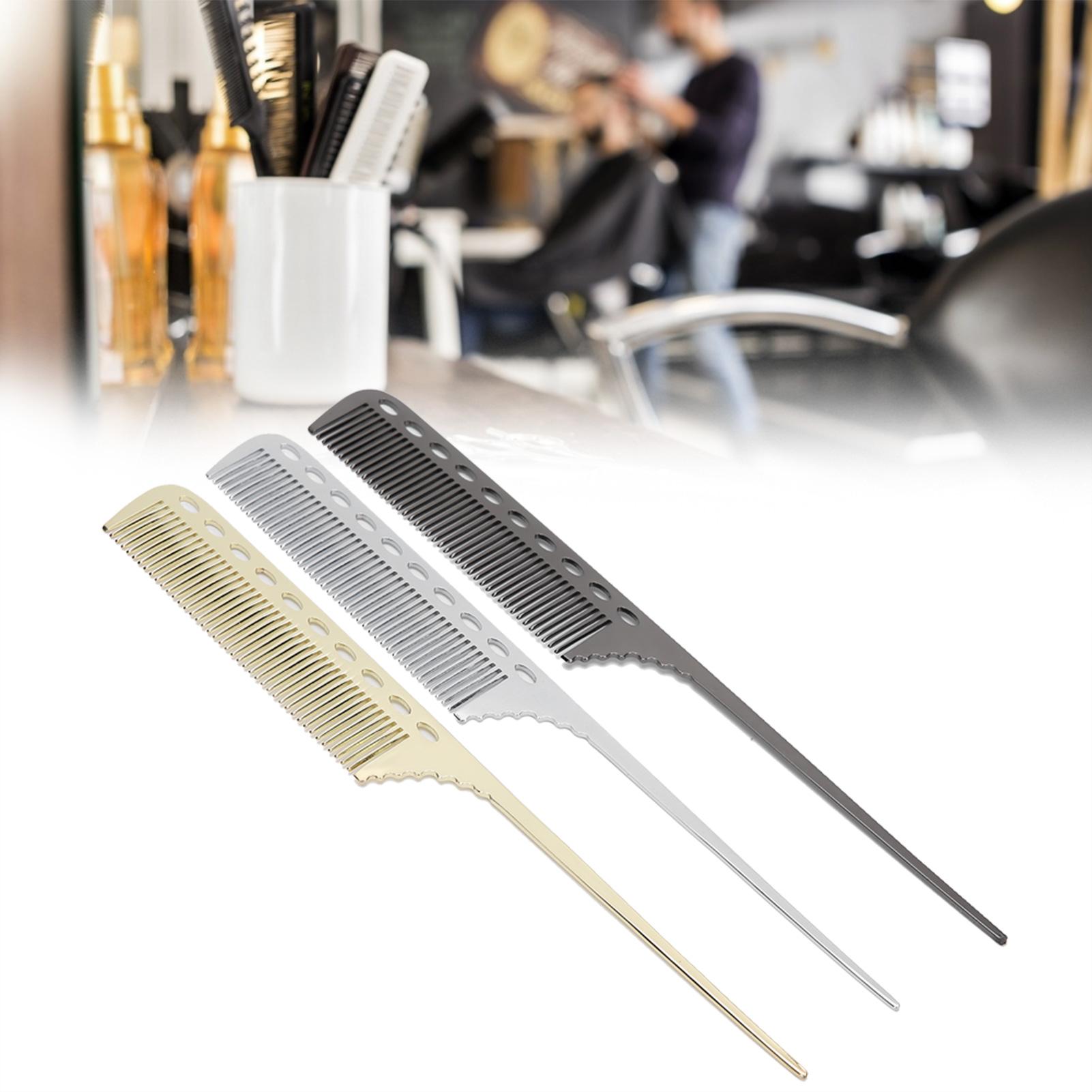 

3pcs / Set Space Aluminum Hairdressing Tail Comb AntiStatic Hair Comb Styling Tool