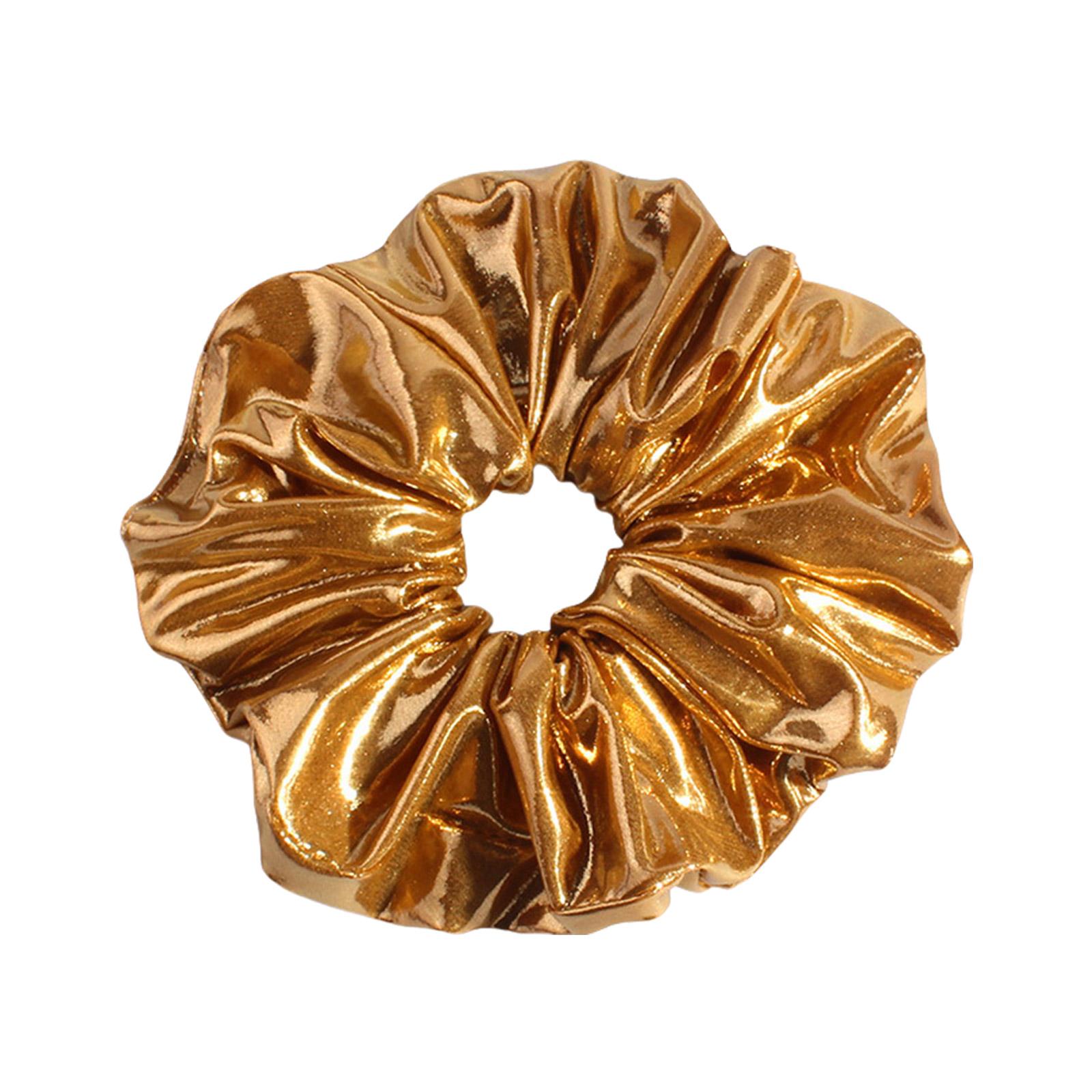 

Модная черная резинка для волос большого размера, сочетающая комфорт и стиль, резинка для волос, аксессуар для повседневного использования золотой