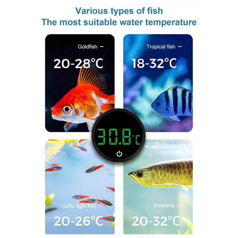 Aquarium Temperature Measurement Accurate Digital Display Design Fish Tank Thermometers Fish Tank Accessories Portable Tank