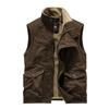 Winter New Vest Men's Cotton Coat Loose Cotton Coat Camisole Jacket with Plush Cotton Jacket