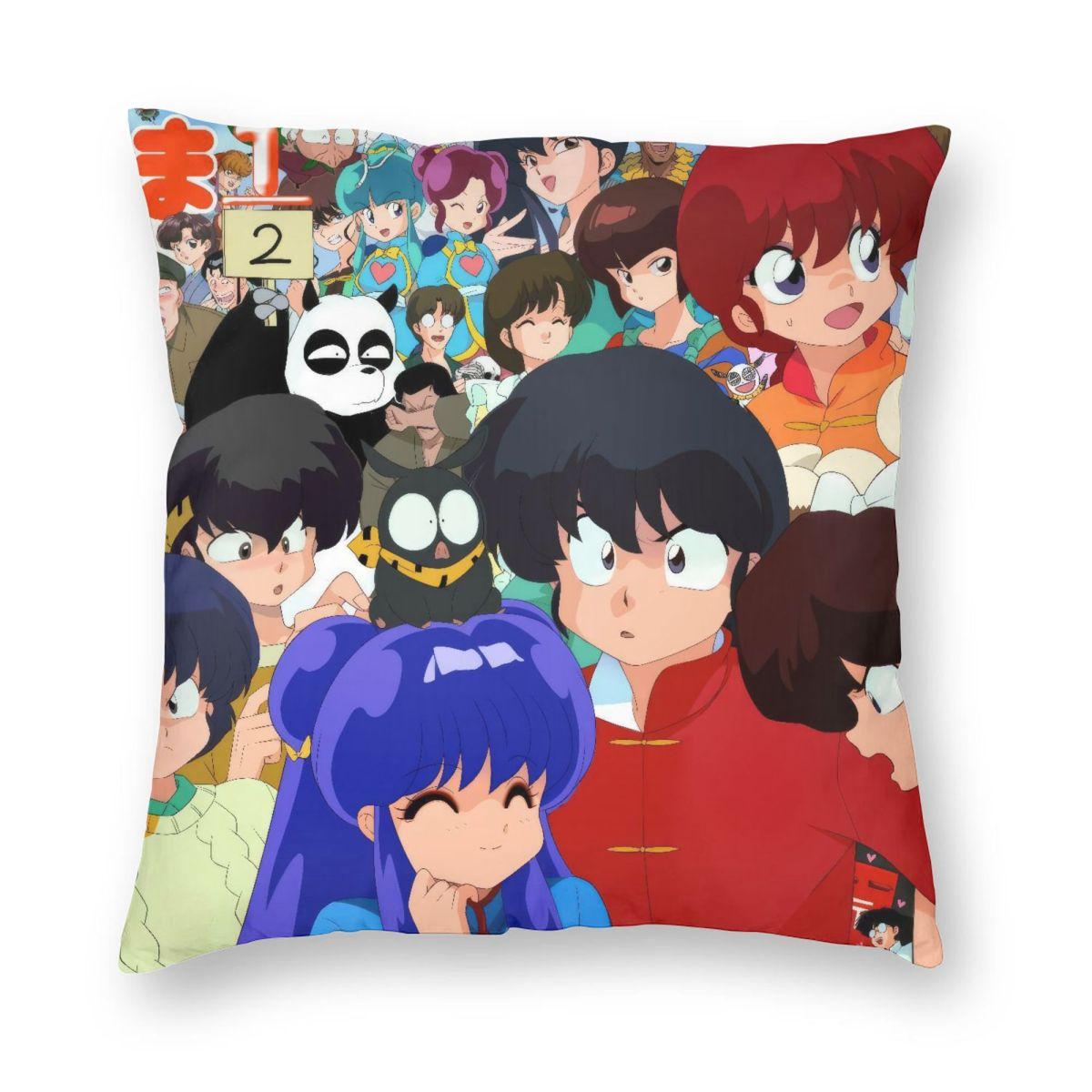 Японское Аниме Ранма Саотоме Наволочка Принт Полиэстер Наволочка Декоративная Наволочка Чехол для Подушки Дом На Молнии 45*45см 12x12Inch