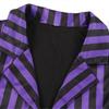 Wednesday Addams Costume Purple Outfit Striped School Uniform Halloween Cosplay Costume for Kids Adults