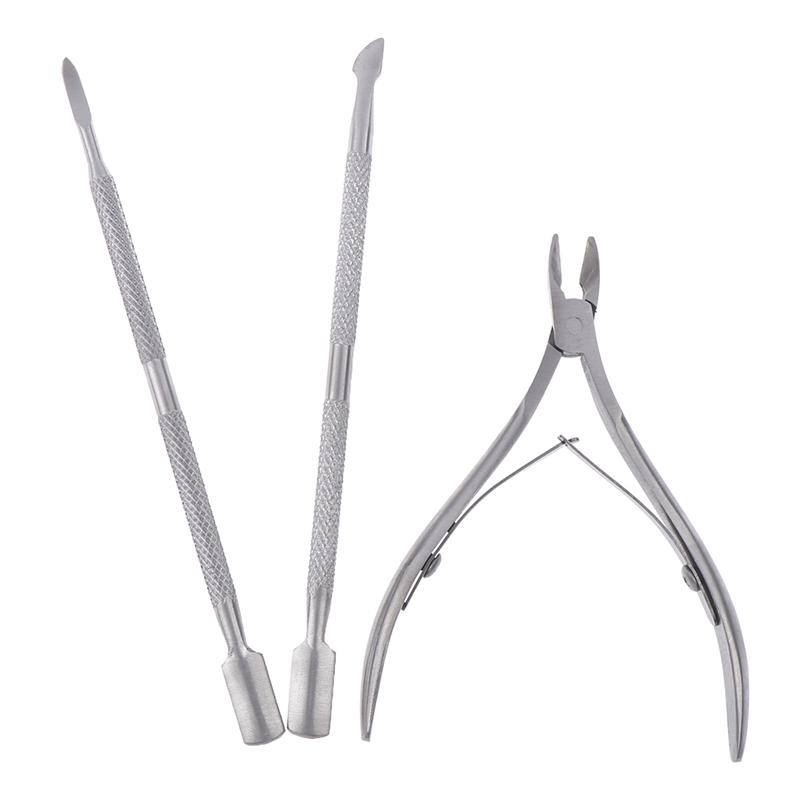 3Pcs/Lot Set With Cuticle Scissor&Pushers For Art Beauty Kit Tool