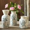 Vintage Crackle Glaze Ceramic Vase Floral Pattern Pot for Hydroponics Cut Flowers Garden Home Decor Rustic  Festival Gifts
