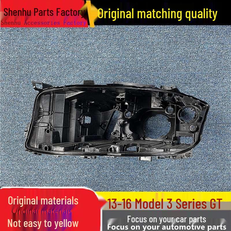 

Compatible Headlight Cover for 2013-2016 3 Series GT: Base, Bottom Shell, Rear Cover - Black. Driver Side Front - 1 piece