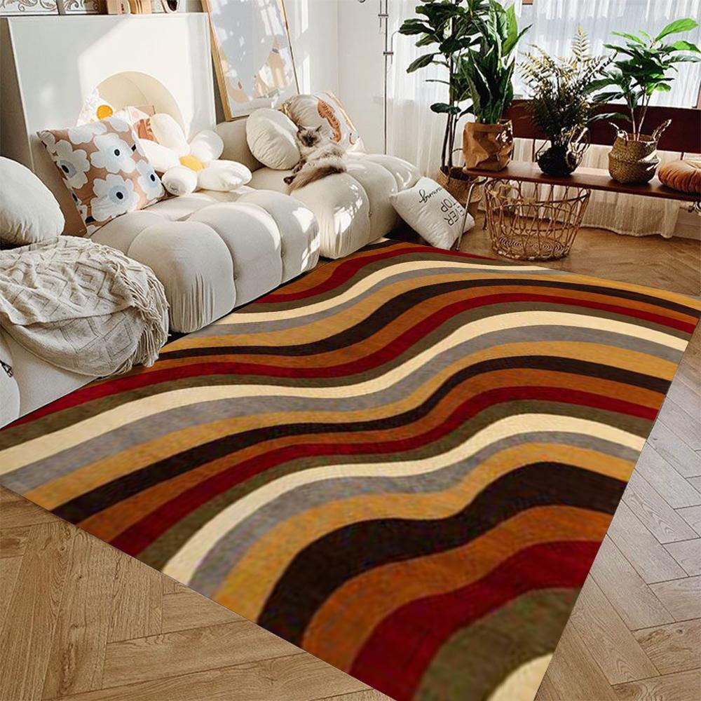 

Разноцветные тканые линии квадратные формы ковры гостиные диваны придверные коврики декоративные противоскользящие напольные коврики предметы домашнего обихода 40x60cm16x24in