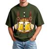 Herren Sommer Kurzarm T-Shirt Oktoberfest Bierfest Aufdruck Lässig Bequem Rundhalsausschnitt T-Shirt für Outdoor-Aktivitäten