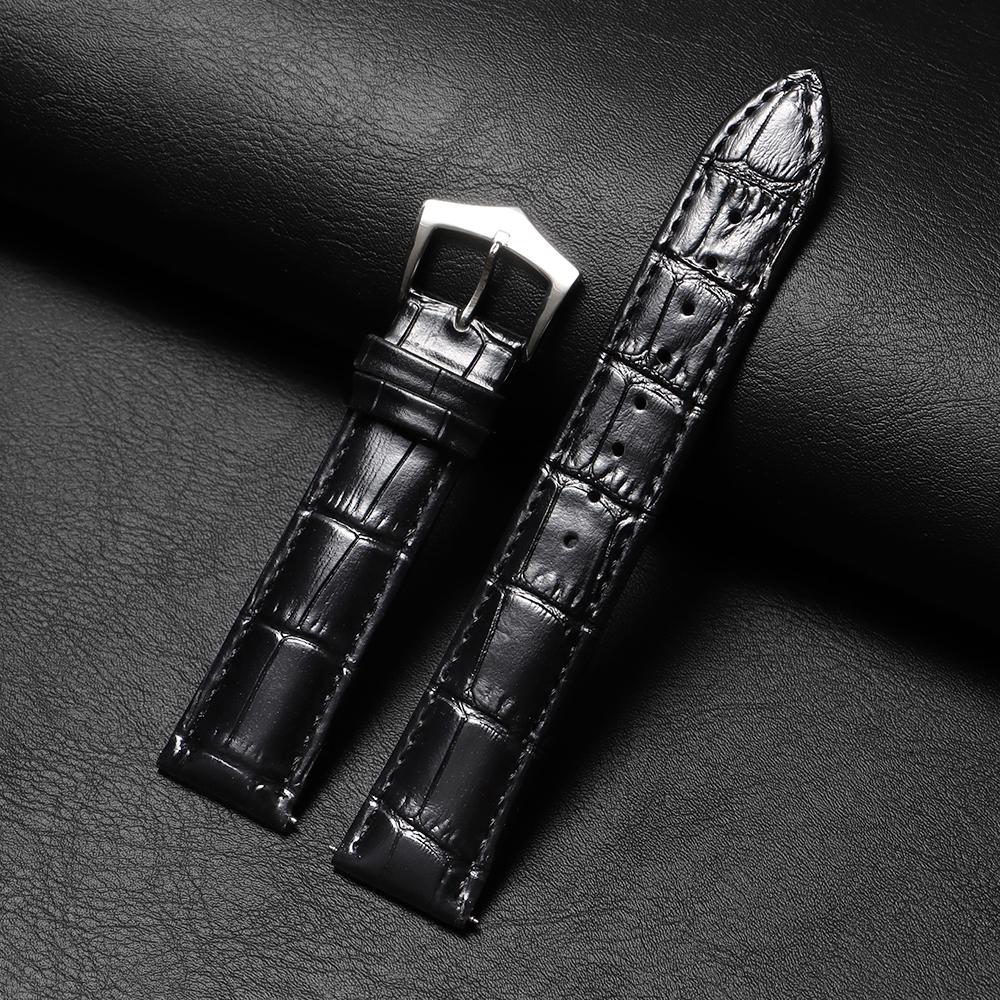 Strap 14mm 16mm 18mm 20mm 22mm High Quality Calfskin Genuine Cowhide Pin Buckle for Men Women Universal Watch Band Accessories